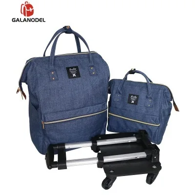 2 Piece handbags Портативный багажный дорожный рюкзак на колесиках, сумка на колесиках, женская сумка, легкая, вместительная, чемодан, сумки для переноски - Цвет: 2 Piece handbags