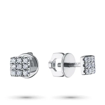 

Pusety of white gold with diamond e0901ps01182900