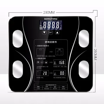 

Lightweight Digital Body Fat Scale 7 Parameters Instruments 400 Lb Universal Balance Smart Step-On Technology Portable