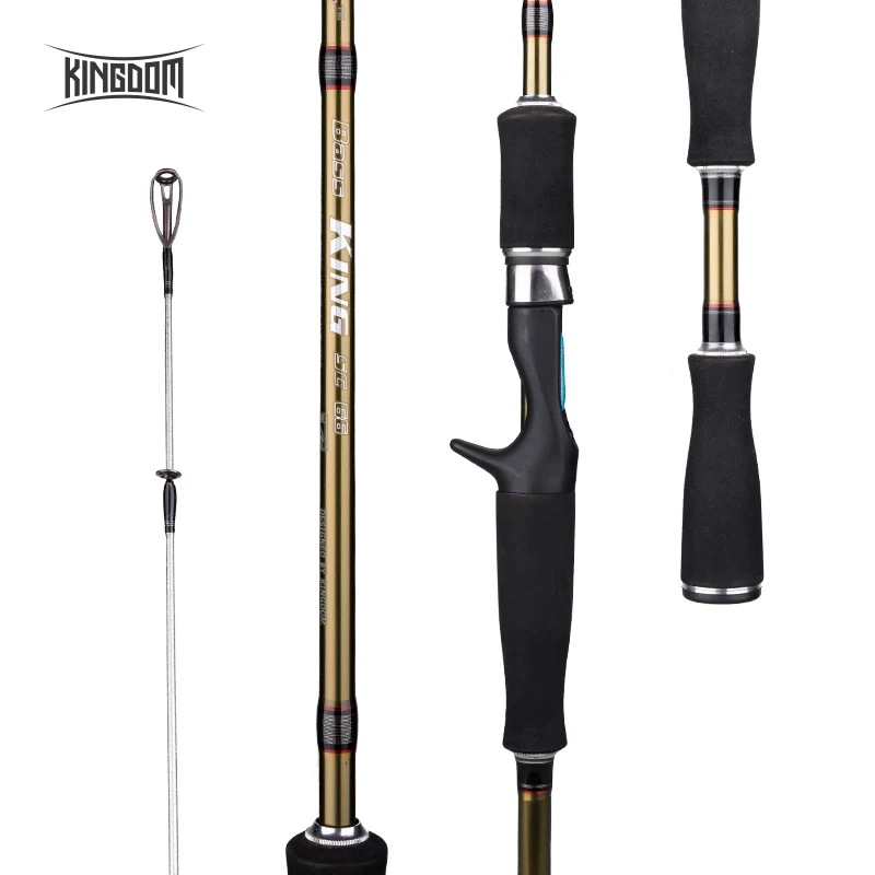 

Kingdom King Casting Carbon Fishing Rod 1.98m/2.1m 2 Sections ML High-sensitivity Anti-winding Top Ring Fishing Rods 7-25g Lure