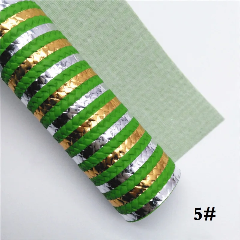 5 Glitterwishcome 21X29 см A4 размер винил полосы напечатаны Синтетическая кожа ткань, искусственная кожа листы для бантов, GM676A - Цвет: 5