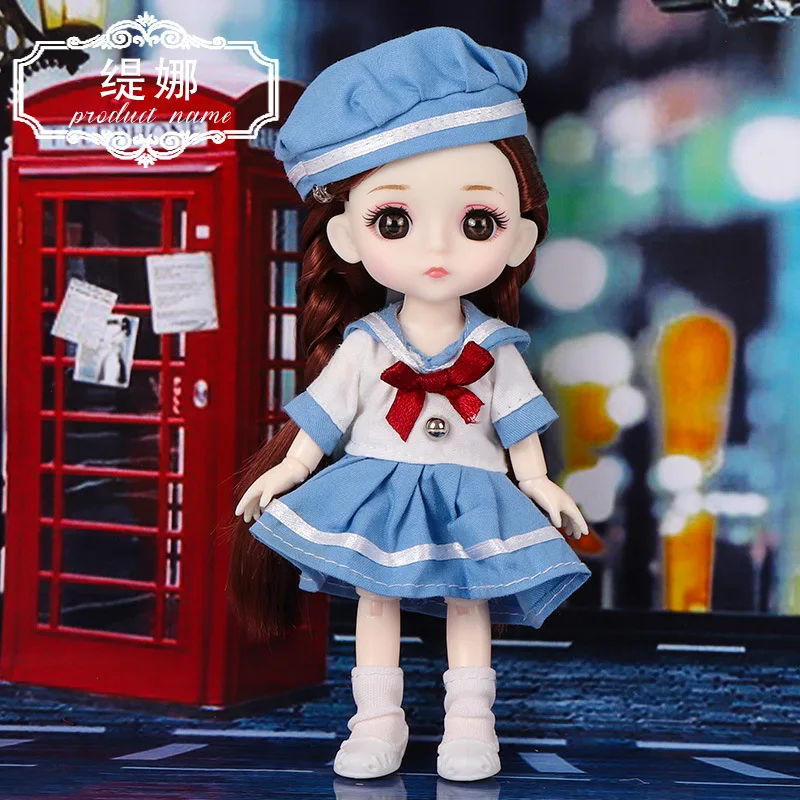 16 см милый набор кукол принцессы Униформа плиссированная юбка 13 суставов тело 1/8