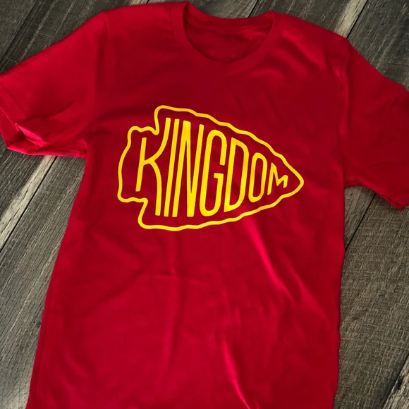 

New - Kansas City Streetwear Top Tee Chiefs Red Sport Logo T Shirt Men's 3XL Free Shipping