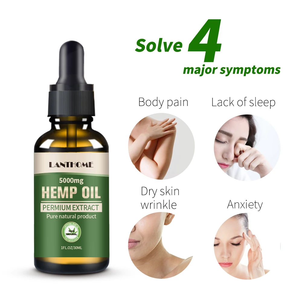 3 шт. органические эфирные масла CBD конопляное масло 5000 мг полный спектр травяные