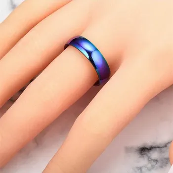 

1PC Therapy Lose Weight Rainbow Ring Titanium Steel Ring 16-23mm Slim Ring Men Women Health Care Jewelry
