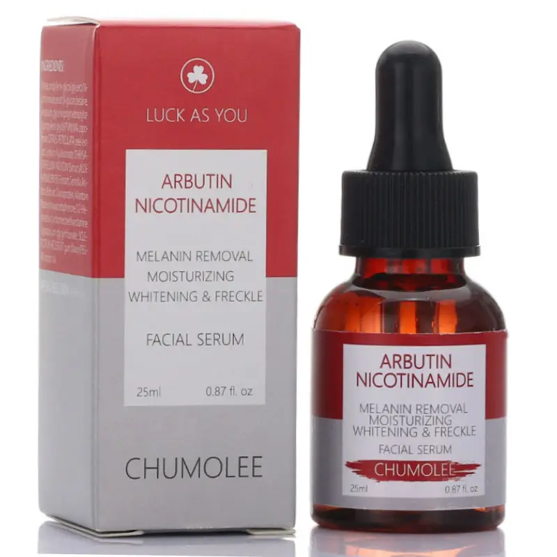 CHUMOLEE Alpha Arbutin Whitening Serum Liquid 25ml Freckle Removal Acne Scars Dark Spot Nicotinamide Anti-Wrinkle Face | Красота и