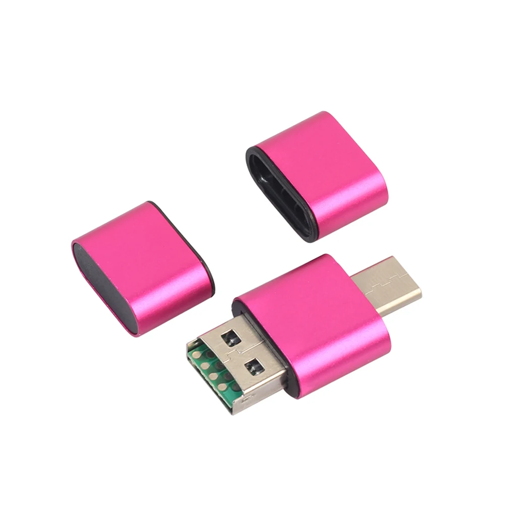 Тип C к USB 2,0 двойной интерфейс мини для телефона прочный многофункциональный высокоскоростной адаптер для карт легкий Экономия пространства 2 в 1