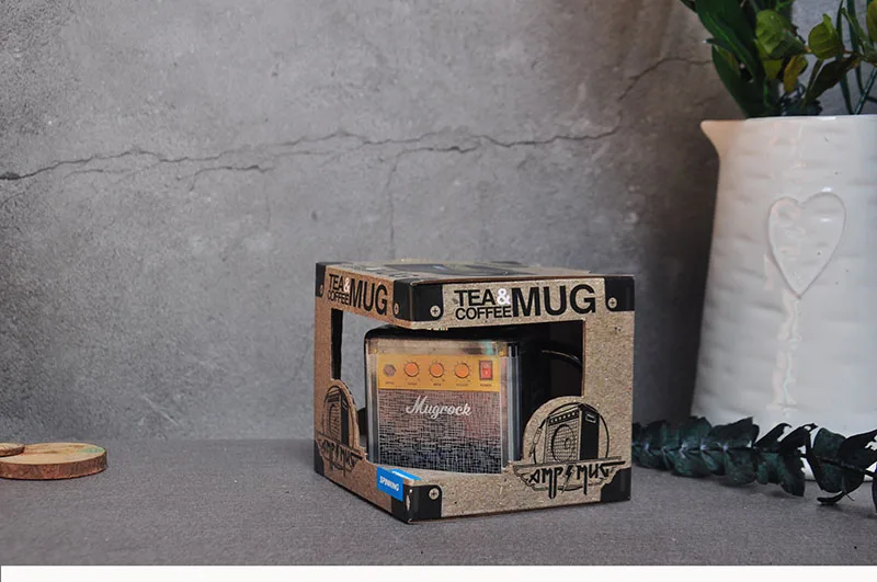 Mug ceramic creative square cup water cup lovers cup decoration decorative audio cup funny gift coffee cup funny mug CL191017