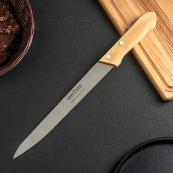 

Large meat knife "Gastronomic", blade 23.5 cm, wooden handle