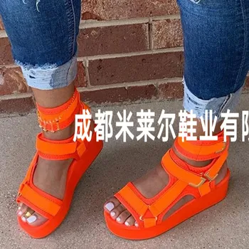 

2020 season Fish Mouth women's sandals high candy color casual women's shoes