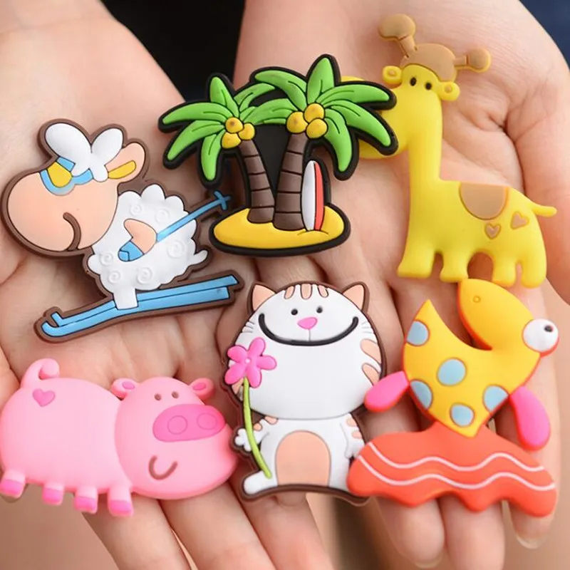 Силиконовые магниты на холодильник Мультяшные животные фрукты торт наклейка