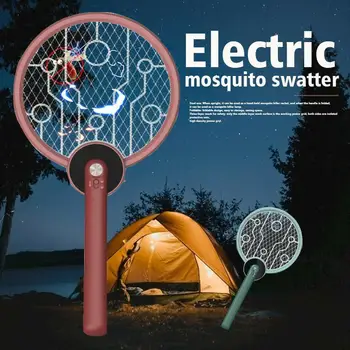 

2200V Electric Insect Racket Swatter USB Rechargeable Mosquito Swatter Kill Fly Network Bug Killer Trap 2W