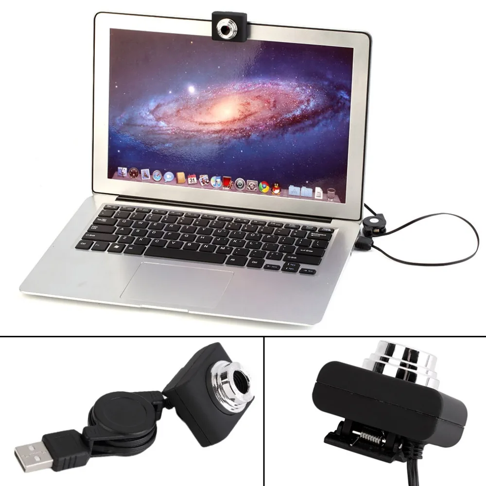 

USB 30M Mega Pixel Webcam Digital Video Camera Web Cam For PC Laptop Notebook Computer Clip-on Camera Black dropshipping