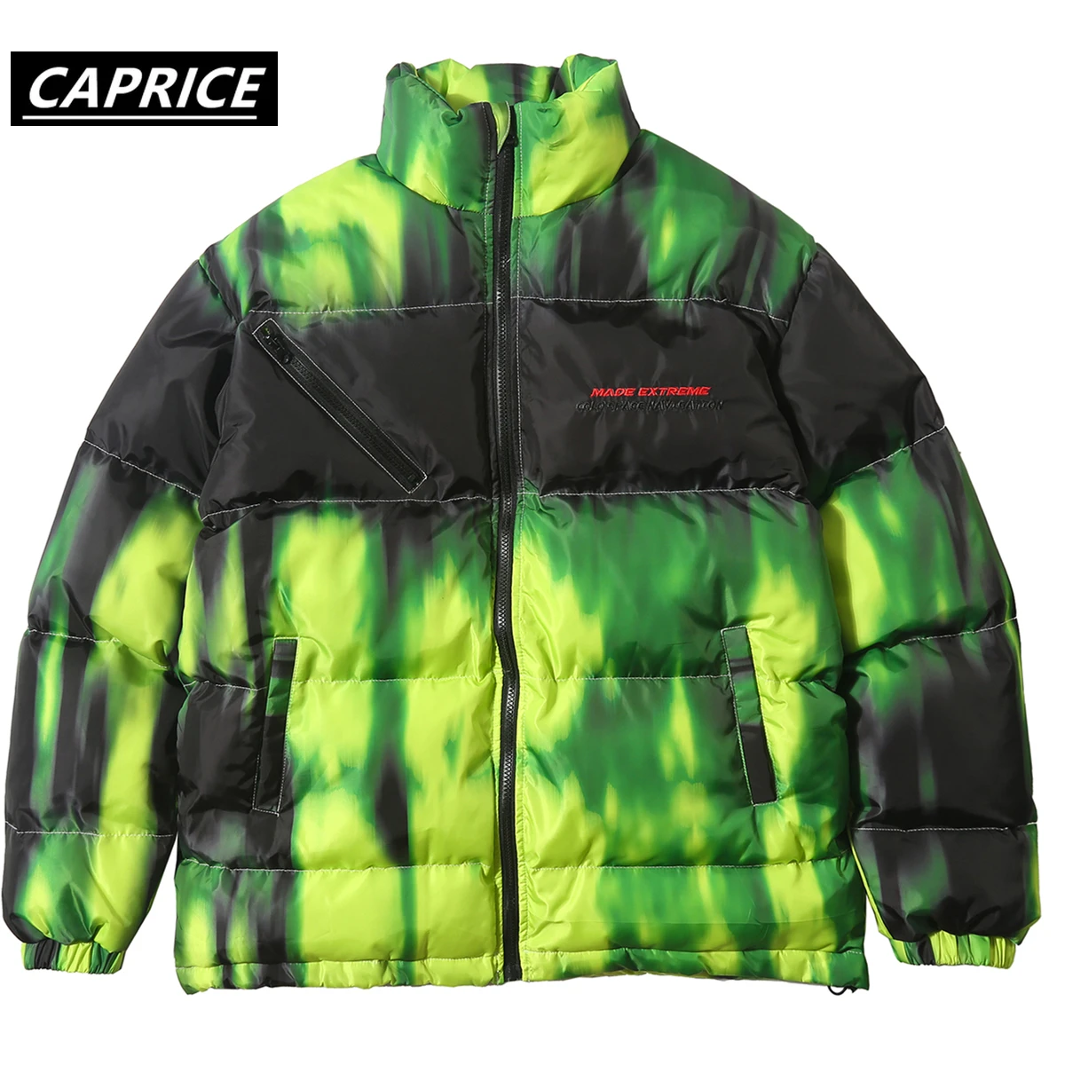 Tie Dye толстые теплые куртки для мужчин/женщин хип хоп зимние парки Harajuku блочная