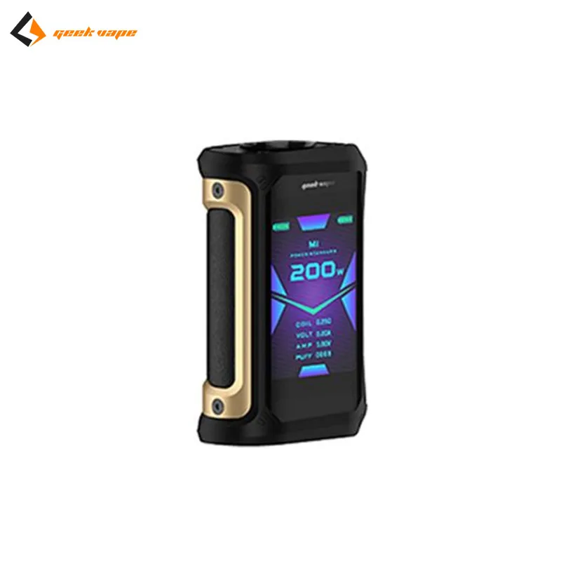 Geekvape Aegis X box mod 200 Вт как 2,0 чипсет водонепроницаемый Vape Mod fit Cerberus Tank с oled-экраном питание от 18650 бокс мод - Цвет: Gold Black