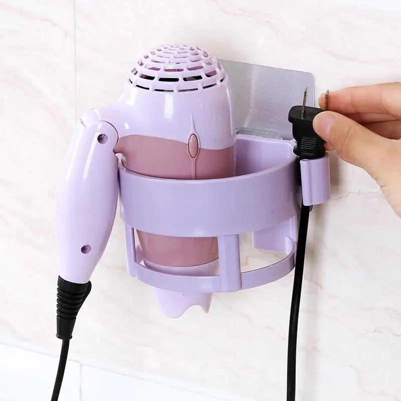 Carrywon держатели для ванной настенный алюминиевый для хранения ванной комнаты настенный бесшовный Фен держатель ABS для ванной комнаты