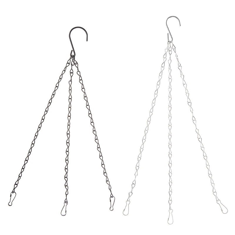 

3 Point Garden Basket Iron Hanging Chains Flower Planter Pots Holder Replacement