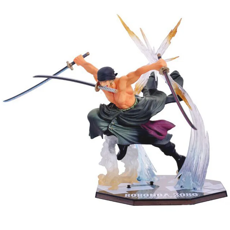 

21CM One Piece Zoro Ronoa Three-knife Phantom Ghost Cut Ver. Sauron Action Figure PVC Collection Model Present Luffy Toy For Kid