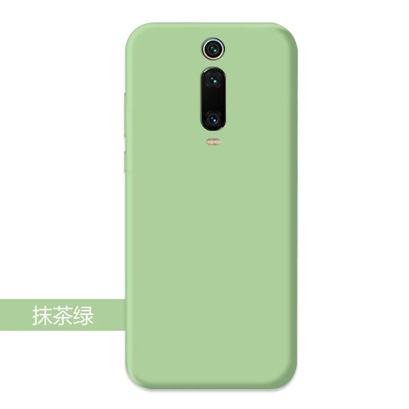 green 100 шт Мягкий Жидкий силикон чехол для телефона анти-осень для xiaomi 8 9 9SE 6X MIX 2 S/MIX 3 для Redmi 7/7A Note7/Note7 Pro K20/K20 Pro - Цвет: green