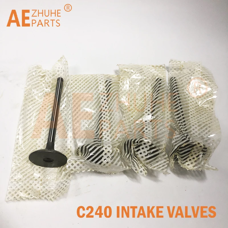 Intake Exhaust Valves Set New Forklift Parts For Isuzu Diesel C240 Engine Repair Parts 5-12551028-0 5-12552034-3
