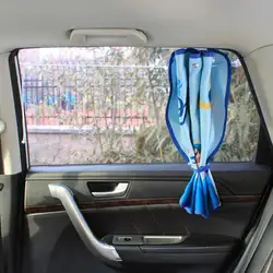 70*50 см детская Автомобильная боковая Солнцезащитная шторка штора с мультипликационными мотивами солнцезащитный козырек УФ-защита