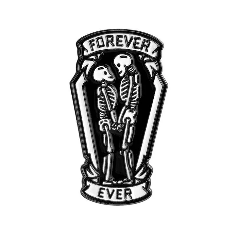 Cartoon Ghost Skeleton Enamel Pin Metal Badge Travel Collection Brooch Bag Clothes Cute Cat Lapel Pin For Backpack