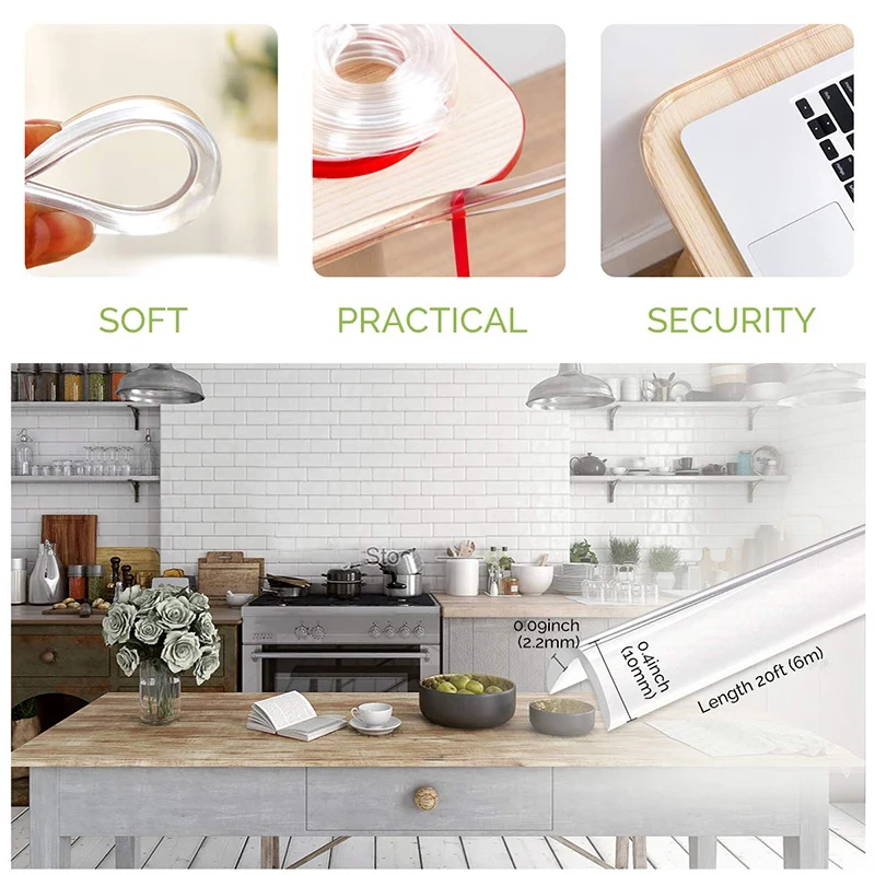 Прозрачные Угловые ограждения угловые защитные для детской мебели кромки стола