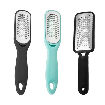 

3Pcs Stainless Steel Foot File Double Sided Dead Skin Remover Callus Grinder Foot Grinding Tool (Black, Blue, Brilliant Black)