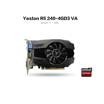 

Yeston R5 240 - 4G D3 VA Graphic Card DirectX 11 Video Card 4GB/64bit 1333MHz Low Power Consumption GPU 320Units