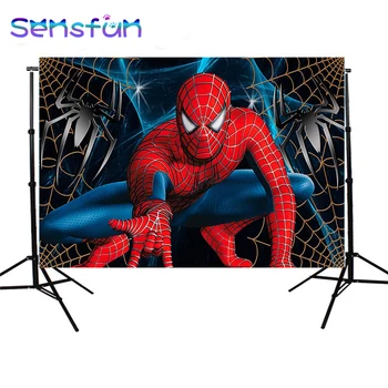 

Customized Photography Backdrop Superman Boy Children 1st Birthday Party Background Banner Photo Studio Backdrops Photo Prop