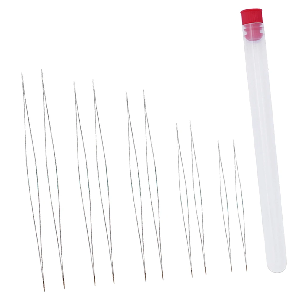 10 Pieces Beading Needles, 5 Sizes Big Eye Beading Needles Easy Thread Needles