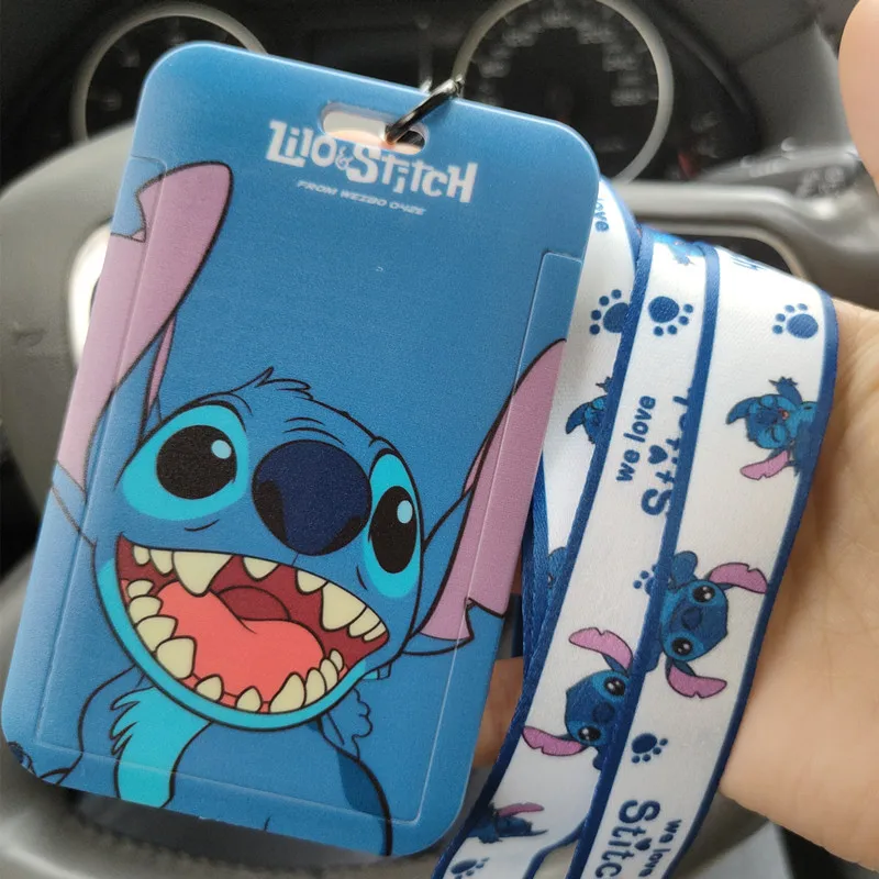 Anime Stitch Mickey Mouse Card Cover Disney Series Kawaii Student Campus  Card Case Minni Hanging Bag Card Holder Lanyard ID Card - AliExpress