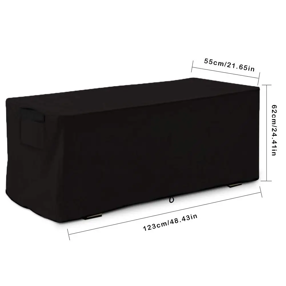 Waterproof Garden Deck Box Cover Outdoor Furniture Protection Storage Drawstring Wind Resistant 123x62x55cm Dust Patio patio furniture cover