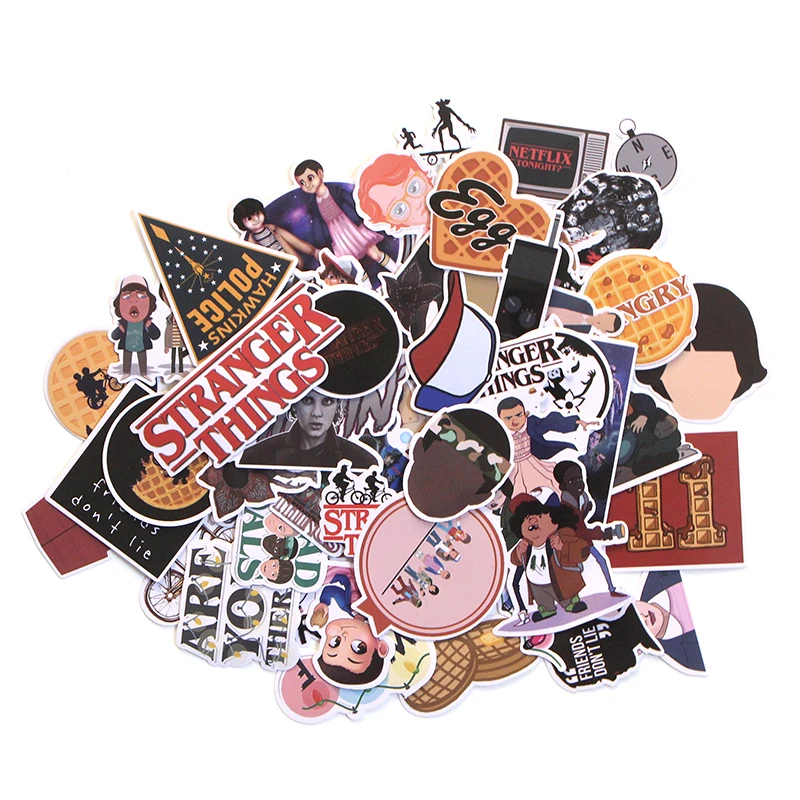 

LX355 65PCS Strange Things Personalized Cartoon Water Cup Laptop Suitcase Waterproof Decoration Graffiti Stickers
