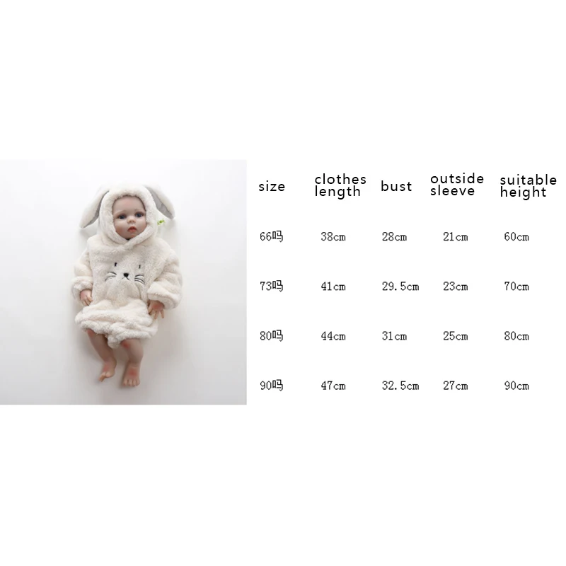 Newborn Baby Bodysuit Autumn Clothes Boys Girls Jumpsuit Cotton Cartoon Rabbit Ear Hoodie Romper Infant Baby Body Outfits 0-24M