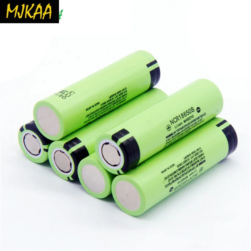 MJKAA 2-6 шт 3,7 V NCR 18650 3400mAh литий-ионная аккумуляторная батарея NCR18650B для фонарика