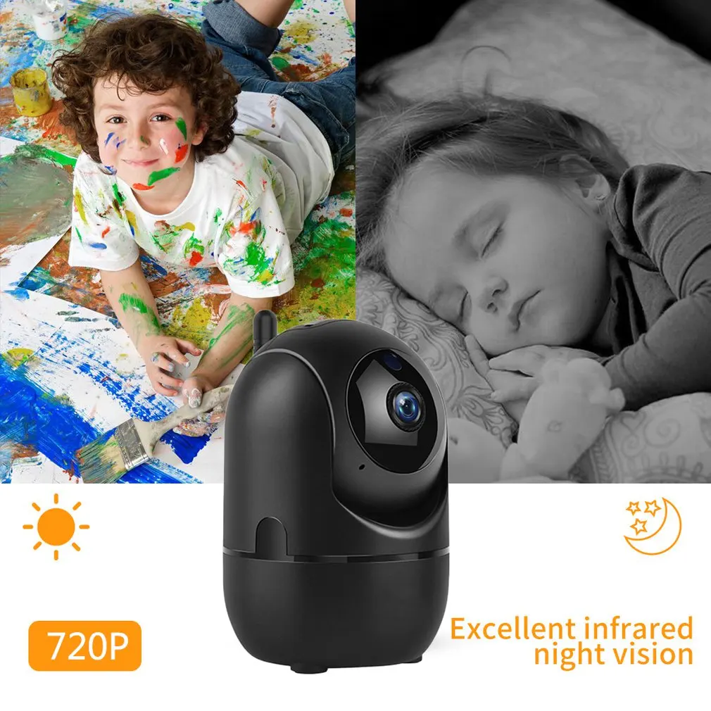 

Professional Cloud IP Camera Home Security Surveillance Camera Auto Tracking Network WiFi Camera Wireless CCTV Camera Black