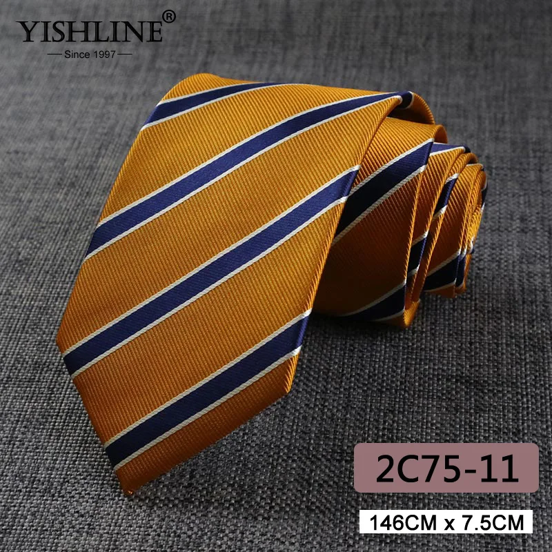 Новый 2,96 "Для мужчин Пейсли клетка, жаккард Тканый полиэстерный шелковый галстук 7,5 см полосатые галстуки Для мужчин Бизнес Свадебная