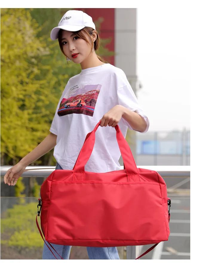 Men And Women Celebrity Style Fitness Sports Bag Light Waterproof Nylon Shoulder Bag Large Capacity Travel Boarding Hand Shoulde