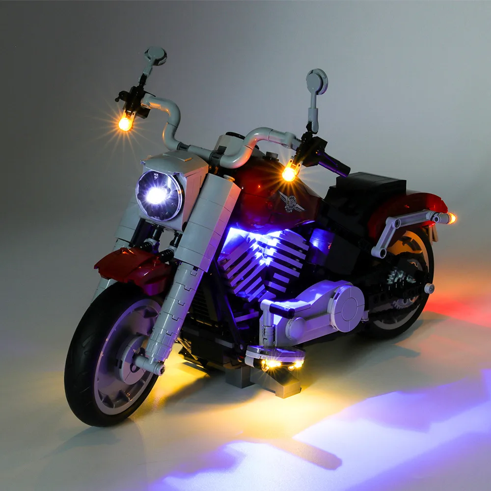 Новые игрушки для мальчиков с толстыми мотоциклами, совместимы с Technic harleying fatboy 10269, строительные блоки, игрушки для детей