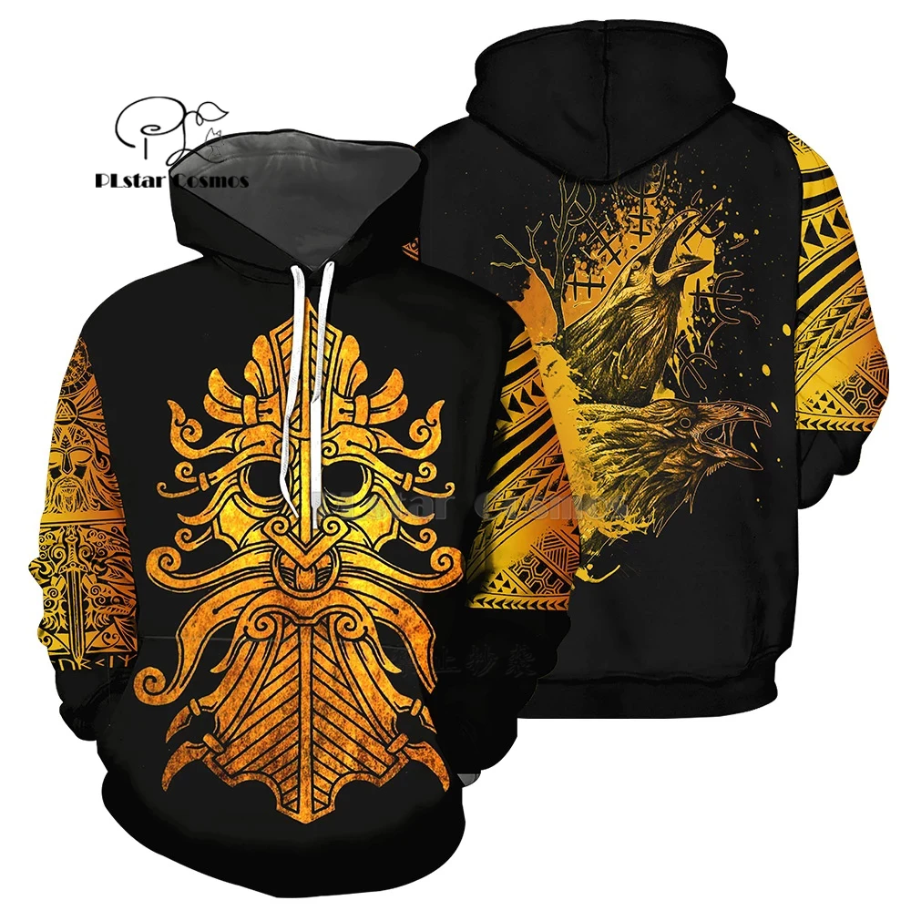 PLstar Cosmos Viking Tattoo 3D напечатанные футболки с 3D принтом Толстовка/молния Мужская Женская Татуировка Орлиного Креста-2 - Цвет: hoodies