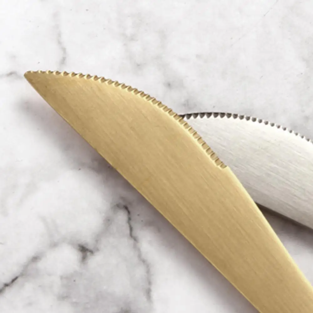 Практичная столовая посуда Золотая коллекция вилки ложки столовые приборы из