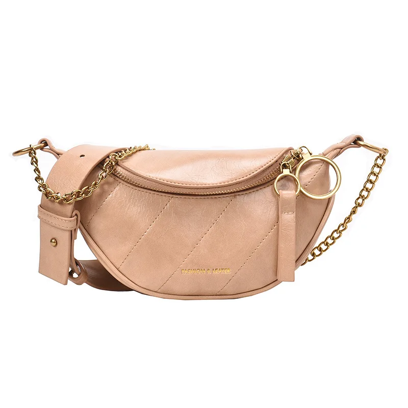 Locimole, маленькая нагрудная сумка, корейский стиль, сумка через плечо, новая мода, женские сумки на цепочке, сумка через плечо, сумка на пояс, BIA333 PM49 - Цвет: Khaki