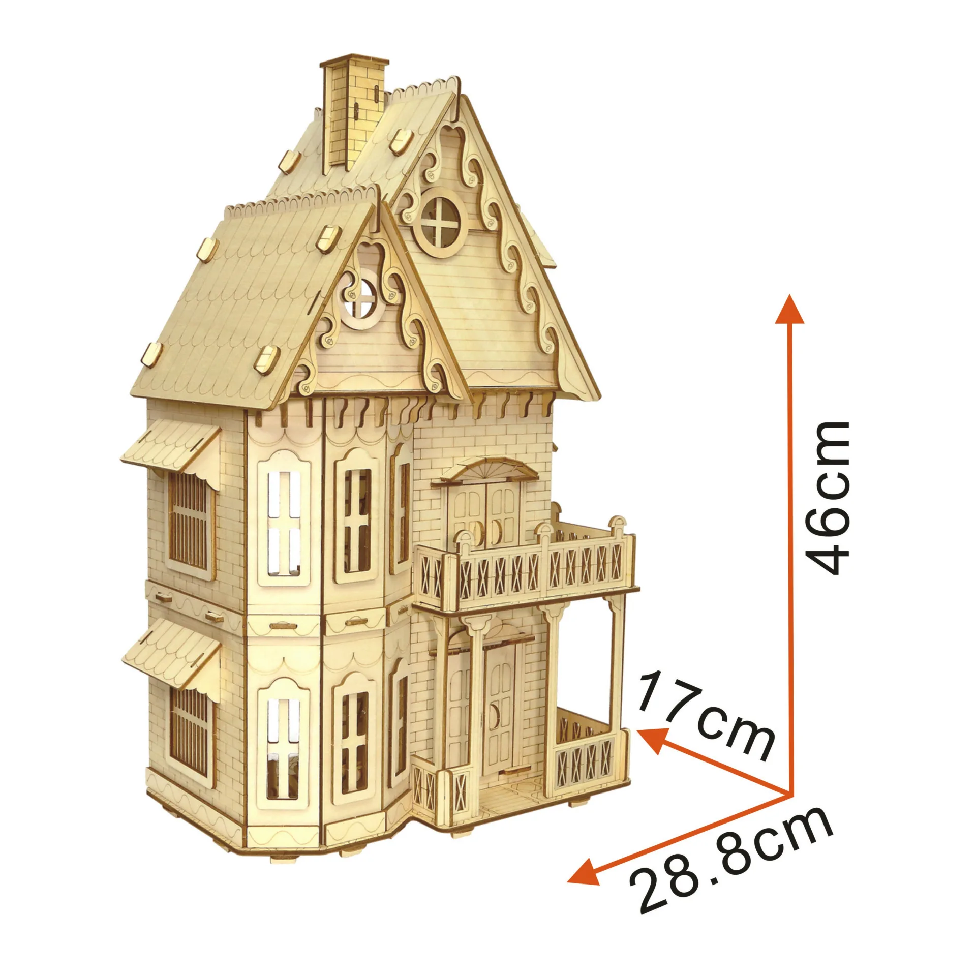 

Gothic Villa Boxed 3D Wooden Model 3D Puzzle Model Jigsaw Puzzle Laser Cutting Processing