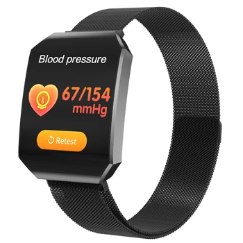

Bakeey M101 Full Touch Square Smart Watch Blood Pressure Oxygen Monitor Music Control Watch Face Change Smartwatch Women Men