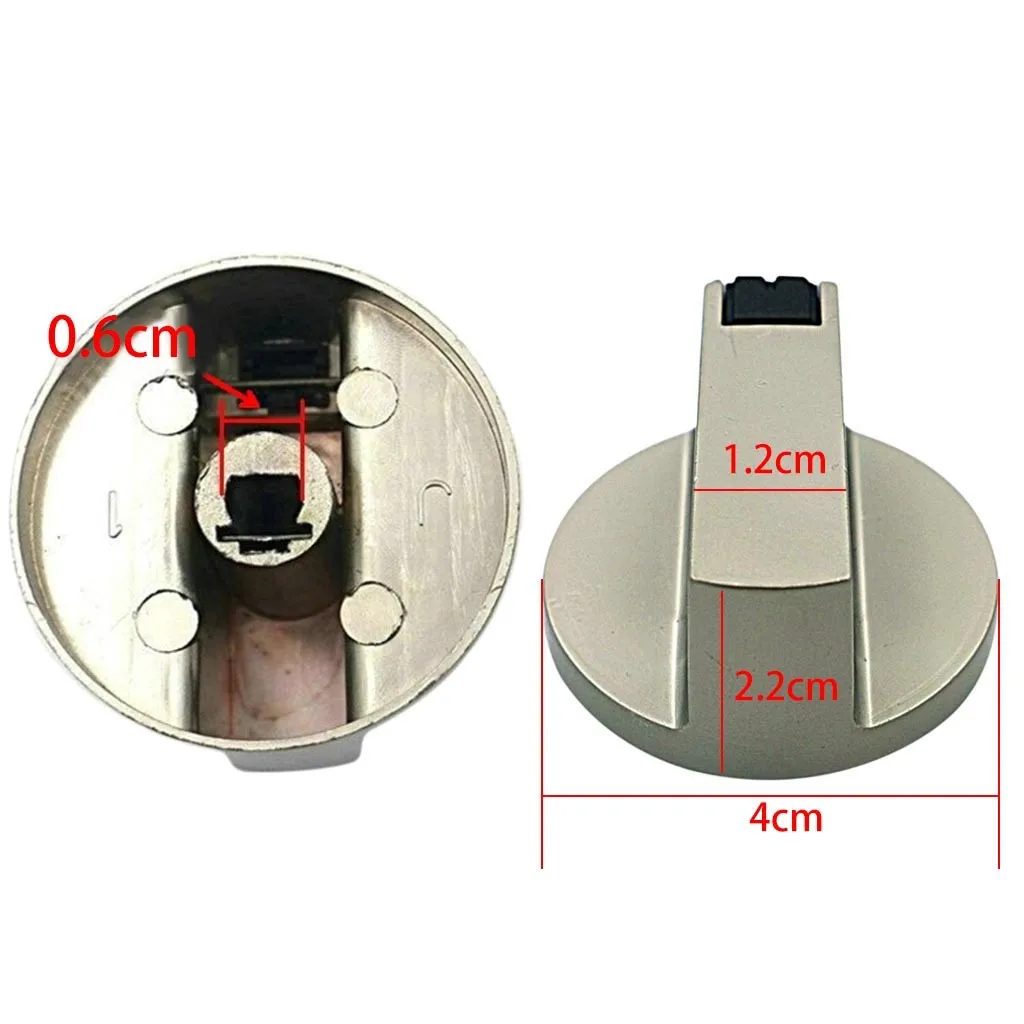 High Quality 4 Pcs Universal Silver Gas Stove Knobs Cooker Oven Control Switch(6MM 90°) Support Wholesale Dropshipping