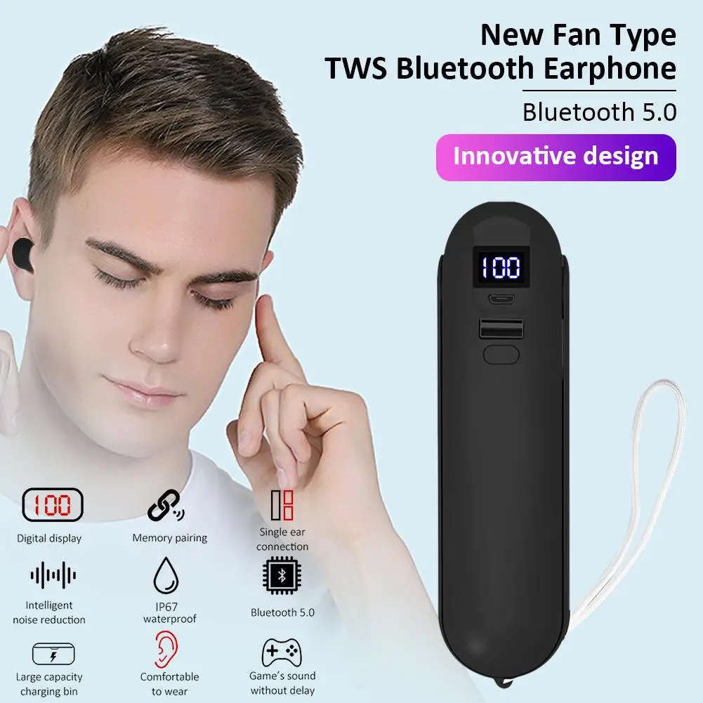 F7 наушники-вкладыши TWS с Беспроводной Bluetooth наушники вентилятор Тип