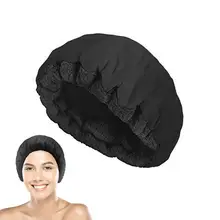 Глубокое кондиционирование микроволнового нагрева Кепки 3D Мода хлопок для ухода за волосами, отпаривания Кепки встроенный льняное масло для волос Инструменты для ухода за глазами