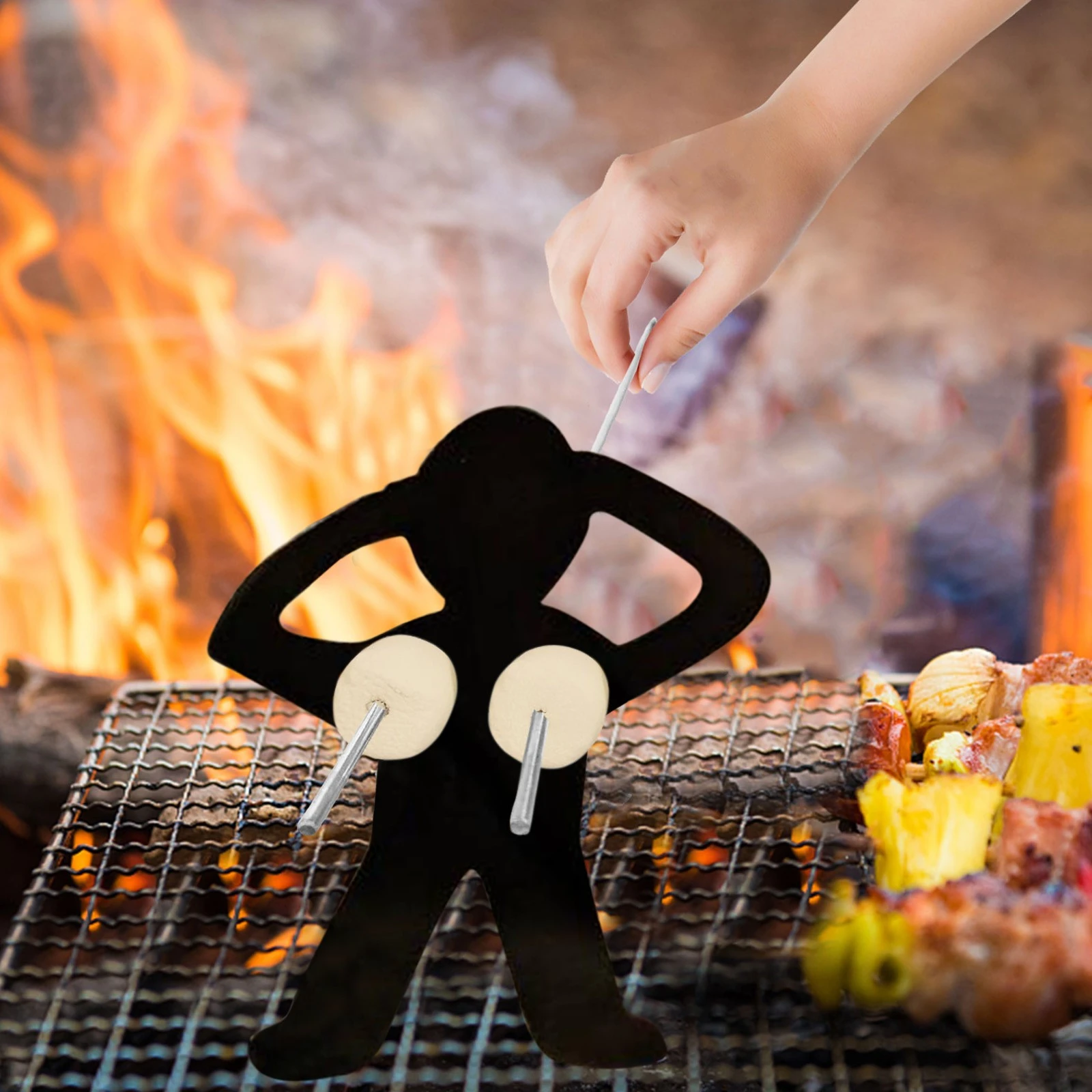 Hot Dog Man And Marshmallow Woman Roaster Cooker Campfire Sticks Diy