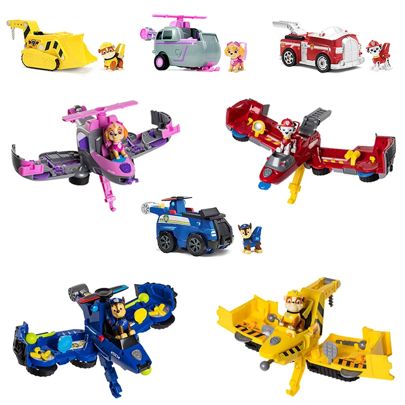 Paw Patrol Dog psi patrol patrulla canina игрушечный набор игрушек воздушный патруль самолет лодка автобус игрушка собака Райдер капитан робот собака